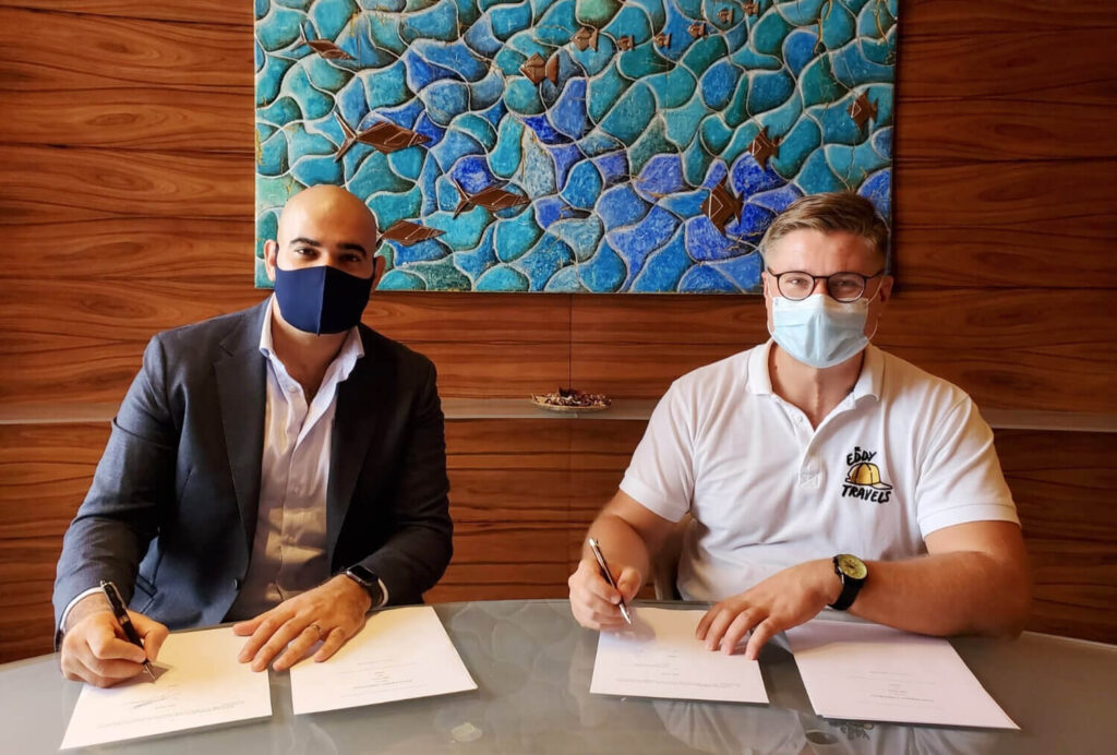Eddy AI Assistant and EButler business partnership signing in Dubai, UAE